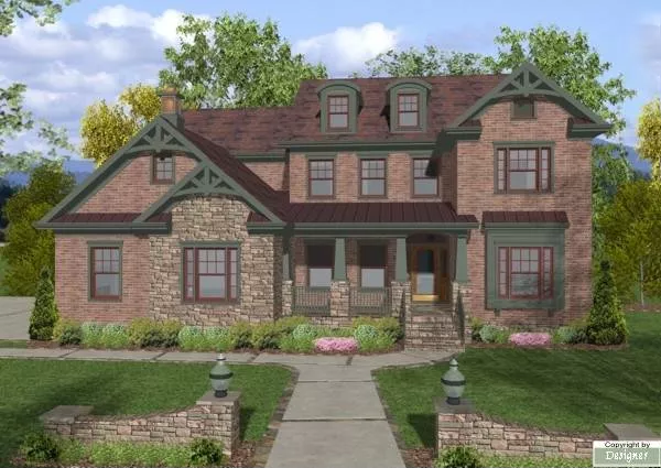 image of 2 story craftsman house plan 7924